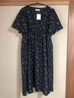 earth music & ecology 花柄ロングワンピース 半袖