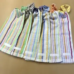 065.おりこうエプロン　おりこうタオル　タオルエプロン　6枚組　食事エプロン