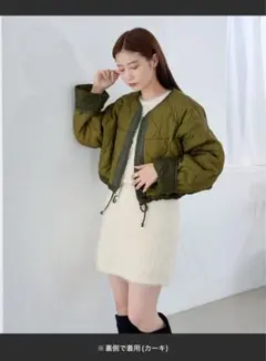 リバーシブル キルティングジャケット