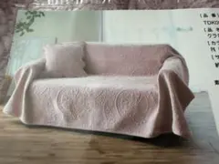 クラロ ペイズリー柄 マルチカバー ピンク 約100x200cm ２枚セットのサムネイル