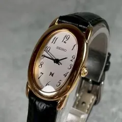 666 稼動 SEIKO 時計 レディース ノイエ オーバル ゴールド セイコー
