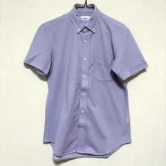 Nolley's 薄紫 ボタンダウン 半袖シャツ Sサイズのサムネイル