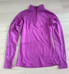Nike ハーフジップ 長袖 裏起毛 パープル Sサイズ