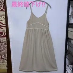 mellowneon キャミワンピース ドット柄 ベージュ Fのサムネイル