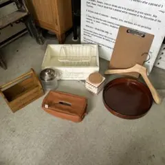 ②【9点】現行ビンテージ 木製 ワイヤー製 木箱… 雑貨 まとめ売り