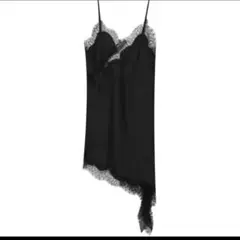 レース装飾アシンメトリックキャミワンピース