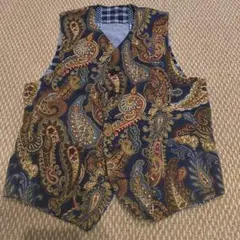エンジニアドガーメンツ　ペイズリーパッチワークリバーシブルベスト