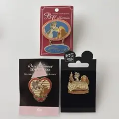 ディズニー わんわん物語 トランプ レディ コレクションピンバッジ