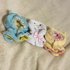 10cm ぬいぐるみ ポンチョ 3点セット