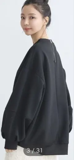 アースミュージックアンドエコロジー　ダンボールニットバックZIPチュニック