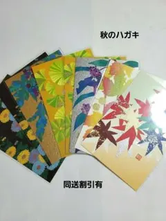 越前和紙　秋のハガキ8点　82521 紙シリーズ