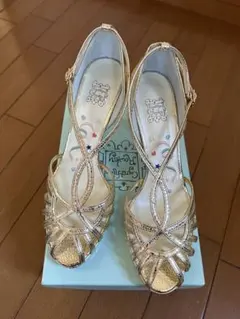 【未使用】Cynthia Rowley パンプス ゴールド 24cmのサムネイル