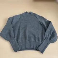 nano universe ダークグレー　ハイネックニットトップス