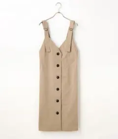 Honeys　ベージュ　ジャンスカ　ボタン付き