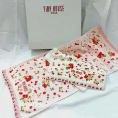 PINK HOUSE いちご&さくらんぼ柄タオルセット PINK HOUSE いちご&さくらんぼ柄タオルセット
