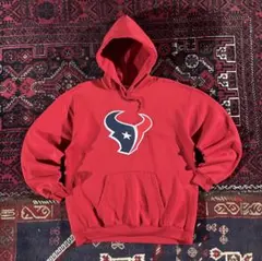 USA古着 NFL テキサンズ プルオーバー パーカー レッド XL
