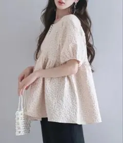 SAISON DE PAPILLONフクレジャガードトップス