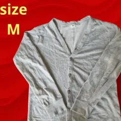 ✨UNIQLO✨　ユニクロ　 コットン　カーディガン　M　グレー