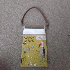 ハンドメイド がま口ポーチ（ハシビロコウ） - メルカリ
