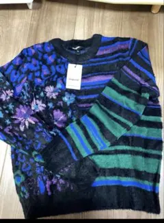 Desigual XL ニットセーター 多色使い