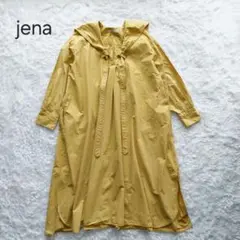 jena　ロングワンピース　シャツワンピース　セーラーカラー　ゆったり　綿　F