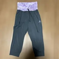 クロップドヨガパンツ グレーと紫色
