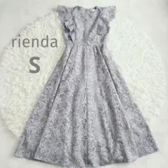 rienda フリルスリーブレースワンピース S ライトパープル