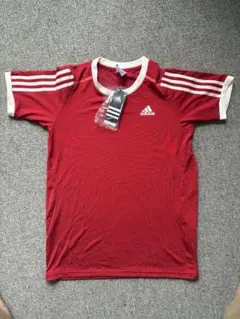 adidas アディダス 半袖シャツ レッド J/M