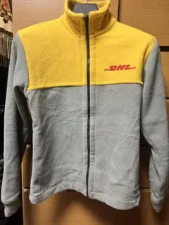 DHL フリースジャケット イエロー グレー