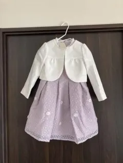 【プティマイン】卒園式　入学式　フォーマルワンピース 110cm ラベンダー