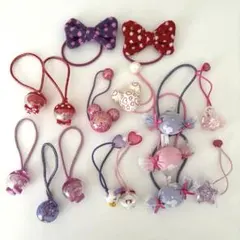 ディズニーリゾート　ディズニーランド　シー　キッズヘアゴムセット　18個