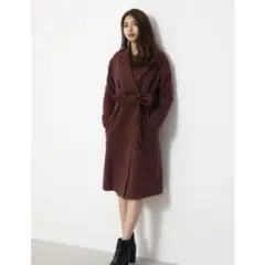 rienda Mサイズ　ダブルテーラーリボンコート　ブラウン