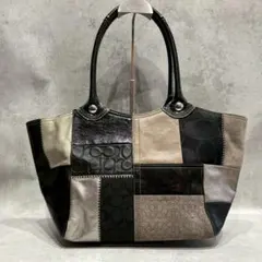 希少　COACH コーチ　シグネチャー　パッチワーク　トートバッグ　F14045