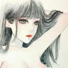 手描きイラスト　肉筆原画　美人画　水彩画　セクシー　グラビア　オリジナル 肉筆原画 手描きイラスト 絵画 ヌード アナログ 水彩画 美人画 裸婦画