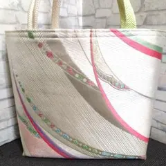 帯リメイクトートバッグ