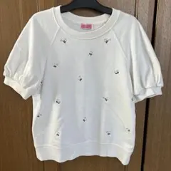 kate spade new york ハチ刺繍 半袖スウェット ホワイト Sのサムネイル