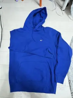 TOMMY JEANS フード付きパーカー M 青