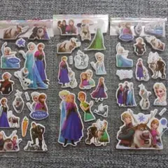 アナと雪の女王 ぷっくりシール 3枚セット