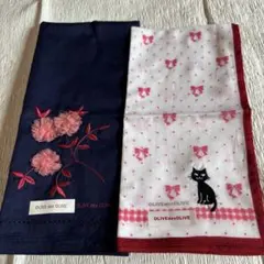 OLIVE des OLIVE ハンカチ 2枚セット 猫 花柄のサムネイル