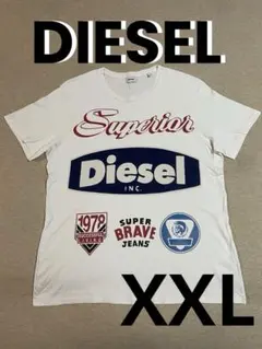 DIESEL ディーゼル Tシャツ ロゴ プリント ホワイト XXLサイズ