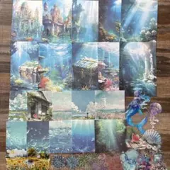 5コラージュ　夏サマーセット　まとめ　素材　日記　紙もの　おすそ分け