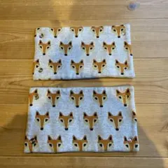 狐デザイン 抱っこひも用カバー 2枚セット