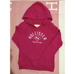 Hollister 赤 フリース地パーカー S - メルカリ
