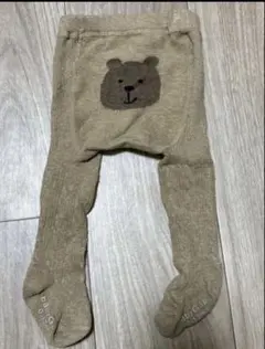 BabyGap クマ刺繍 リブタイツ