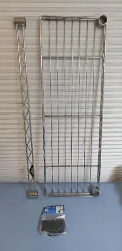 ルミナス　スチールハーフシェルフ 幅76×奥行25cm ワイヤーバーセット