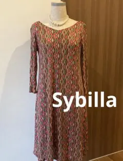 ◯美⭐︎シビラ　大きいサイズ　マルチカラーワンピース　ストレッチ