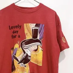 GUINNESS ギネスビール Tシャツ トゥーカン オオハシ 企業系 赤 Lのサムネイル