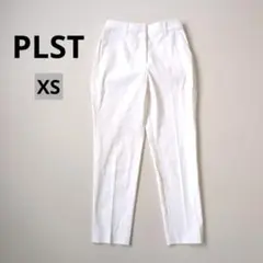 PLST センターシーム テーパードパンツ ホワイト XS きれいめ 通勤