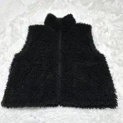 【ジーユー】/ボアベスト/防寒/（XL）/GU/黒/ブラック/トップス/アウター