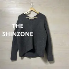 THE SHINZONE★Vネック ウール 毛 ボリューム 厚手 ニット 無地
